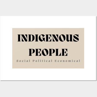 INDIGENOUS PEOPLE Black Print Posters and Art